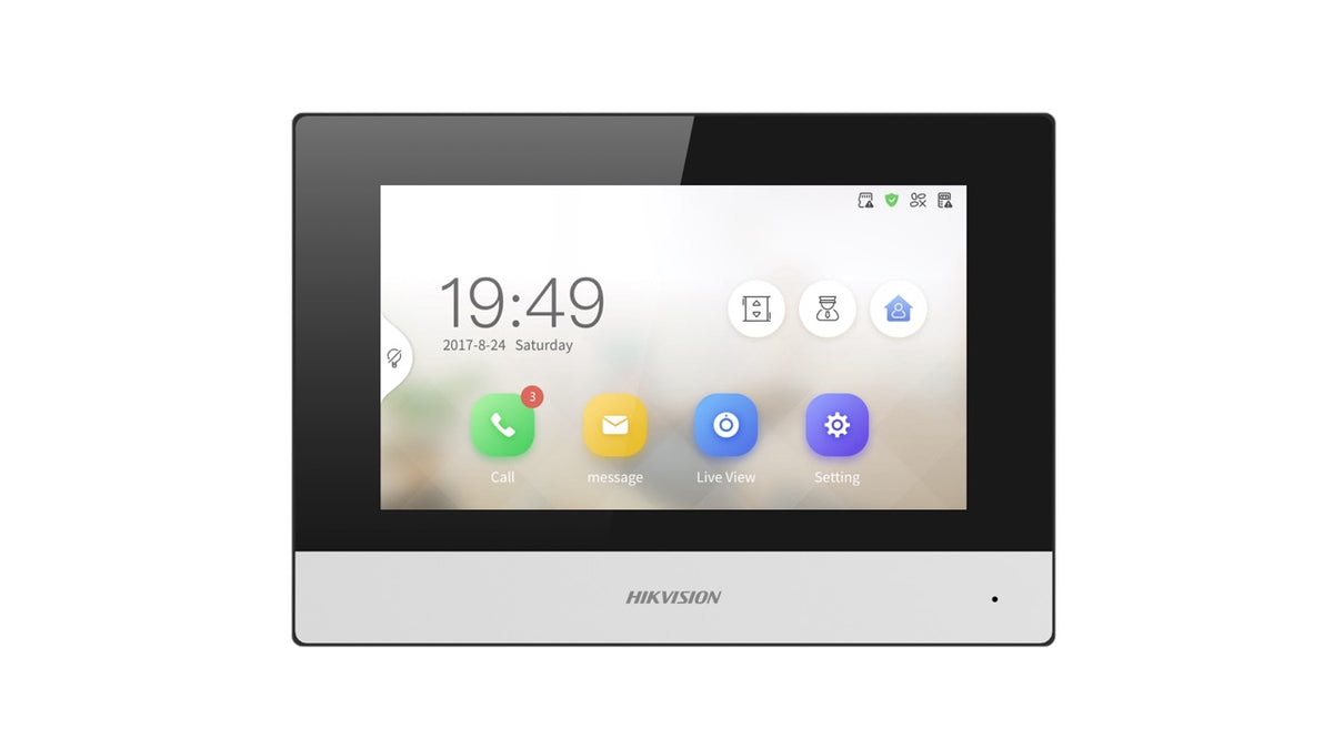 Hikvision DS-KH6320Y-WTE2 - Intercom binnenpost - 2-draads - WiFi - 7"