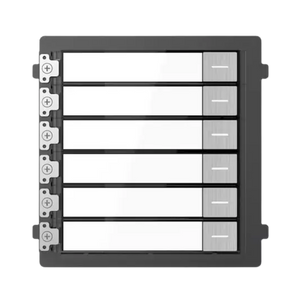 Hikvision DS-KD-KK/S IP video intercom buiten station 6-voudige drukknop module RVS