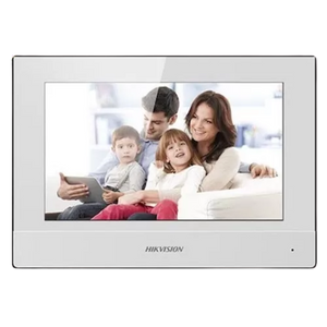 Hikvision DS-KH6320-WTE1-W witte IP video intercom binnen monitor 7 inch touchscreen, PoE, Wi-Fi