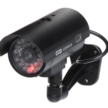 UMA BDO-LED-B zwarte realistische dummy beveiligingscamera voor buiten met knipperende LED