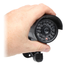 UMA BDO-LED-B zwarte realistische dummy beveiligingscamera voor buiten met knipperende LED