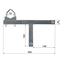 UMA CC-3 - Schoorsteenklem – versterkt profiel - Voor antenne of camera