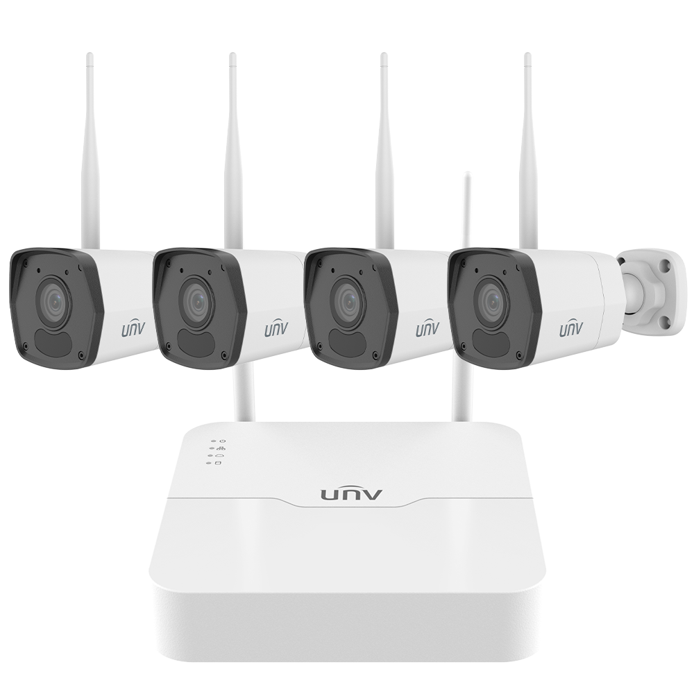 Uniview IPC2122LB-NVR301 – Camerabeveiliging set - 4 Bullet camera's - WiFi - Plug and play - NVR 8ch