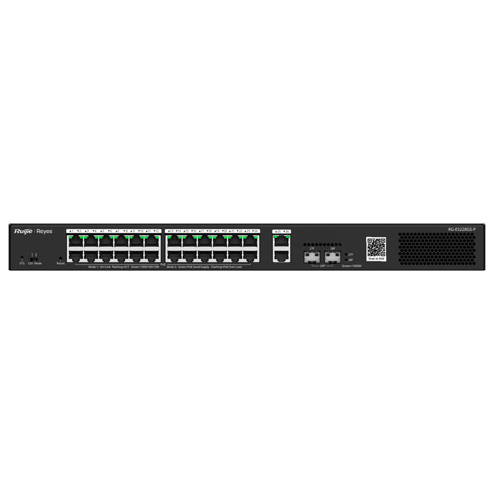 Reyee RG-ES228GS-P - 28-Port Gigabit L2+ - Managed PoE Switch