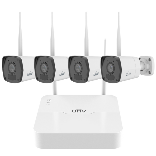 Uniview camerabeveiliging set met vier camera's en NVR
