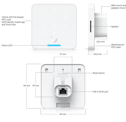 UniFi - Access G3 Reader Flex – Keypad & NFC reader
