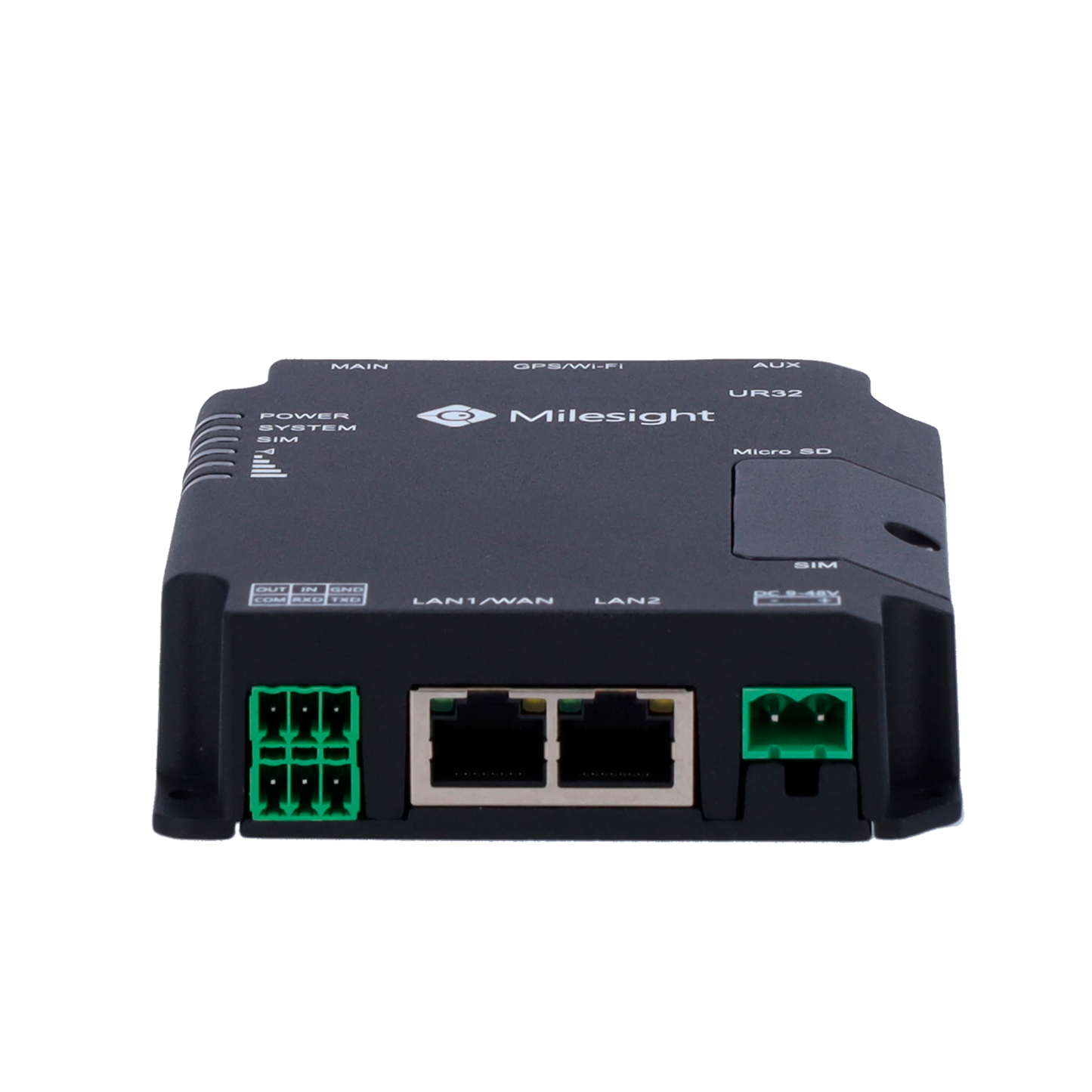Milesight UR32-L04EU-W-485 industriële 4G LTE router met 2xRJ45 poorten,  Wi-Fi,  RS232,  RS485 en 150Mbps voor M2M en IoT