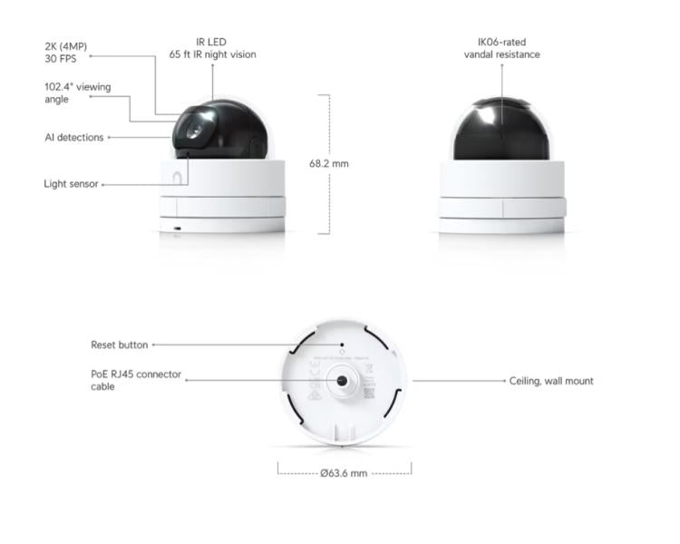 UniFi - Protect G5 Dome Ultra (White)