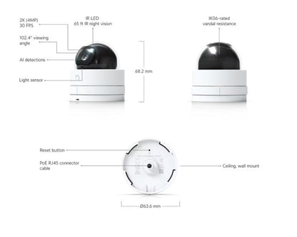 UniFi - Protect G5 Dome Ultra (White)