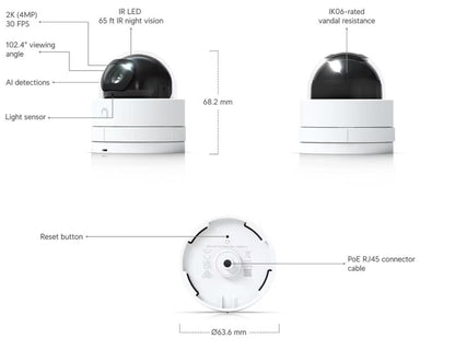 UniFi - Protect G5 Dome Ultra (Zwart)