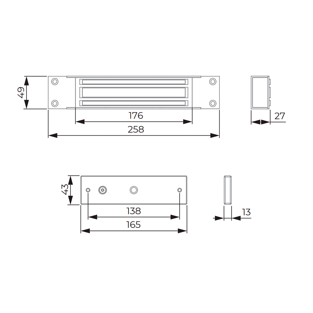 Dorcas M600MS – Inbouw kleefmagneet - 280KG - Sensor