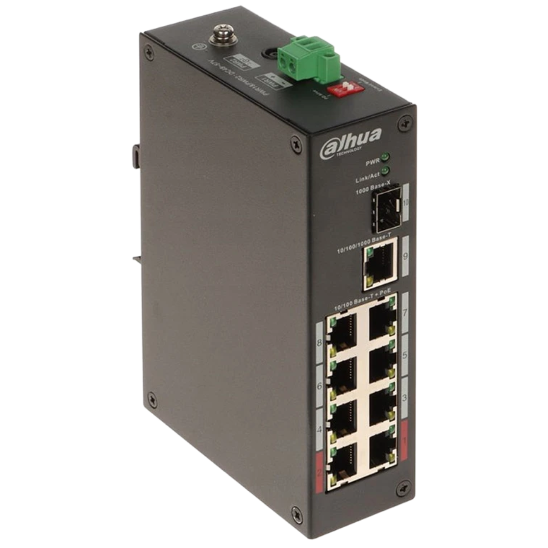 Dahua PFS3110-8ET-96-V2 802.3af/at Power over Ethernet switch with 8 p ...