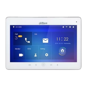 Dahua VTH5221DW-S2 IP video intercom 7 inch touchscreen WiFi binnen monitor met PoE (witte omlijsting)