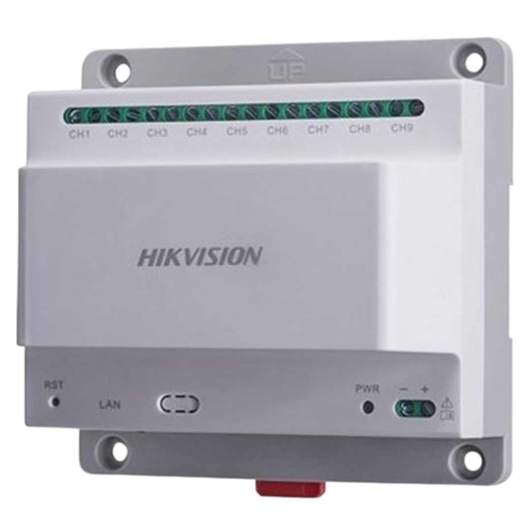 Hikvision 2 Button Module Hikvision DS-KAD709 Two-Wire IP Video Intercom Video Audio Distributor ...