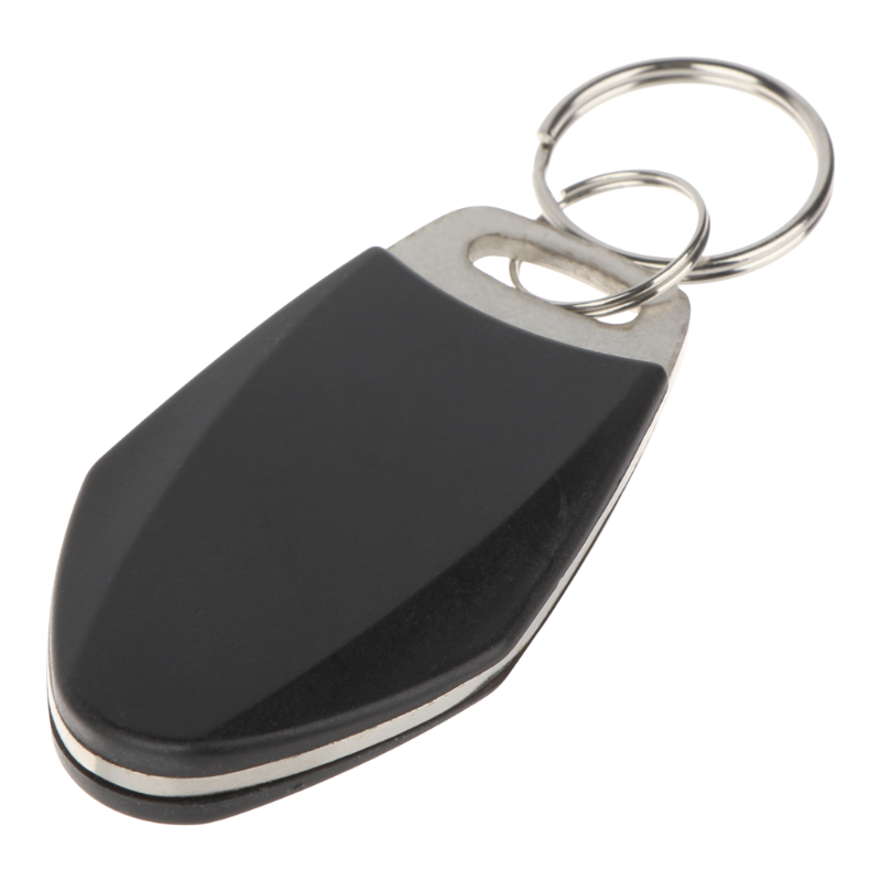 UMA Mifare luxe tag zwart met metaal en serienummer en met key ring