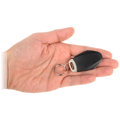 UMA Mifare luxe tag zwart met metaal en serienummer en met key ring
