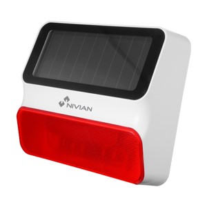 Nivian NVS-S8A buiten sirene met zonnepaneel
