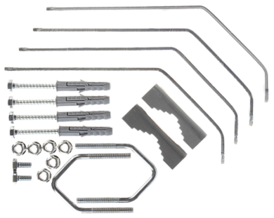 UMA UM-3 – Muurklem voor mast – Max. Ø50 mm – 200 mm wandafstand