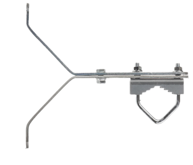 UMA UM-3 – Muurklem voor mast – Max. Ø50 mm – 200 mm wandafstand