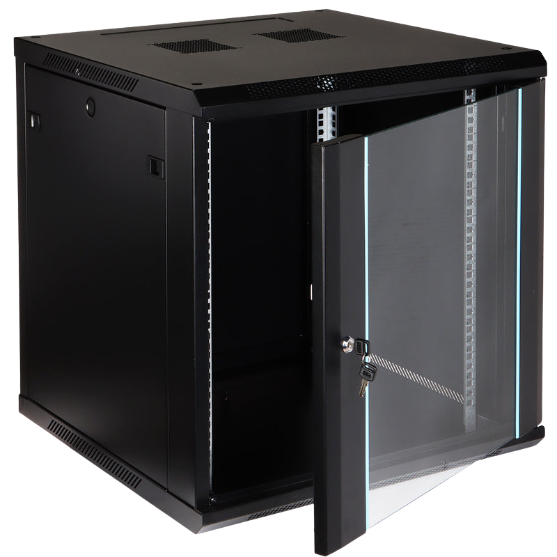 UMA RA19-12U-600 – Patchkast wand - met glazen afsluitbare deur (600x640x600mm)