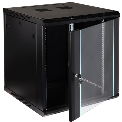UMA RA19-12U-600 – Patchkast wand - met glazen afsluitbare deur (600x640x600mm)