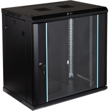 UMA RA19-12U-450 – Patchkast wand - met glazen afsluitbare deur (600x640x450mm)