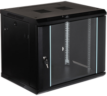 UMA RA19-9U-450 – Patchkast wand - met glazen afsluitbare deur (600x505x450mm)