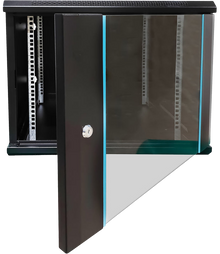 UMA RA19-9U-600 – Patchkast wand - met glazen afsluitbare deur (600x505x600mm)