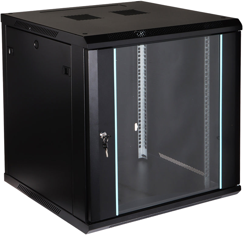 UMA RA19-12U-600 – Patchkast wand - met glazen afsluitbare deur (600x640x600mm)