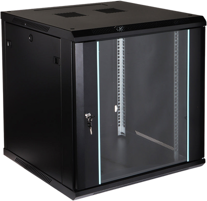 UMA RA19-12U-600 – Patchkast wand - met glazen afsluitbare deur (600x640x600mm)