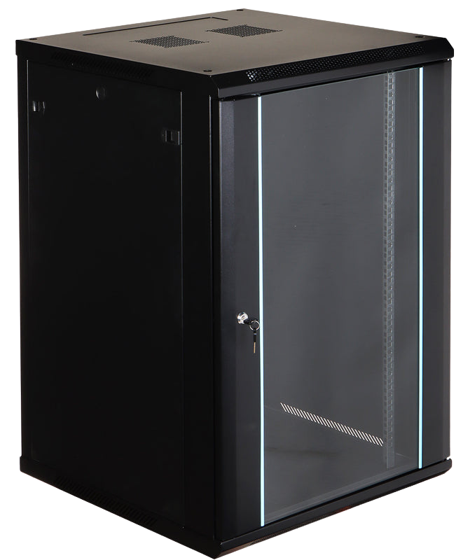 UMA RA19-18U-600 – Patchkast wand - met glazen afsluitbare deur (600x905x600mm)