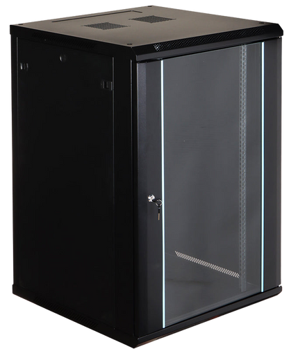 UMA RA19-18U-600 – Patchkast wand - met glazen afsluitbare deur (600x905x600mm)