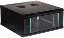 UMA RA19-4U-600 – Patchkast wand - met glazen afsluitbare deur (600x285x600mm)