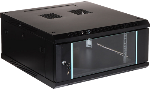 UMA RA19-4U-600 – Patchkast wand - met glazen afsluitbare deur (600x285x600mm)