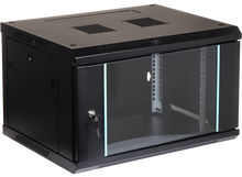 UMA RA19-6U-450 – Patchkast wand - met glazen afsluitbare deur (600x370x450mm)