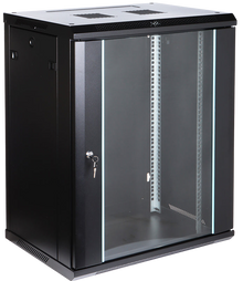 UMA RA19-15U-450 – Patchkast wand - met glazen afsluitbare deur (600x770x450mm)