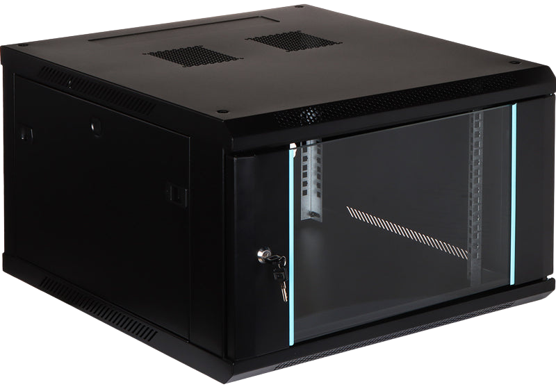 UMA RA19-6U-600 – Wandverteiler – 6 HE – abschließbare Glastür – 600 × 370 × 600 mm