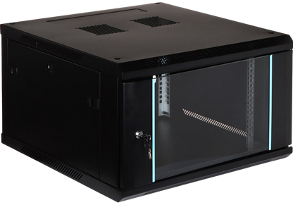 UMA RA19-6U-600 – Wandverteiler – 6 HE – abschließbare Glastür – 600 × 370 × 600 mm
