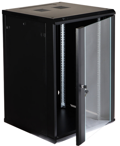 UMA RA19-18U-600 – Patchkast wand - met glazen afsluitbare deur (600x905x600mm)