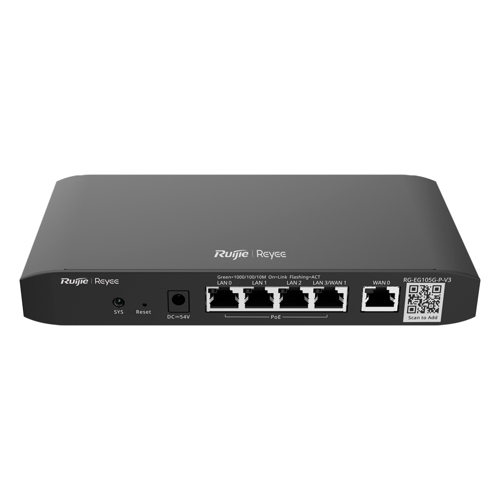 Reyee RG-EG105G-P Enterprise Gateway – Hoge Prestaties & Betrouwbare Netwerkbeveiliging
