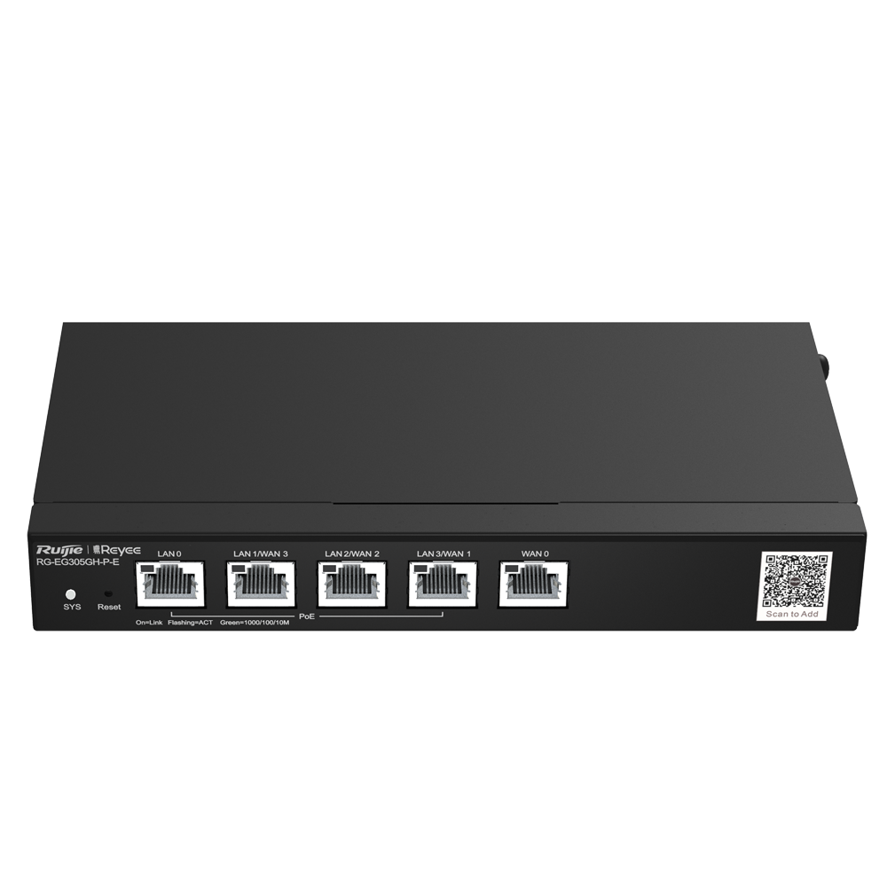 Reyee RG-EG305GH-P-E | Gigabit Cloud Managed router - PoE+ | 5-Port Gateway