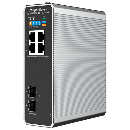 Reyee RG-NIS2100-4GT2SFP-HP – Managed Gigabit PoE+ Switch met 4x RJ45 & 2x SFP | Layer 2 Netwerk Switch