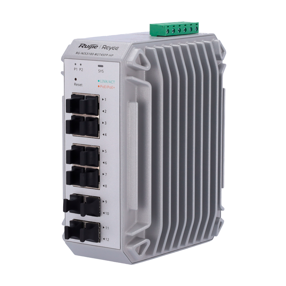 Reyee RG-NIS3100-8GT4SFP-HP – Professionele L2+ Cloud Managed Switch met 8x Gigabit PoE+ & 4x SFP Uplinks