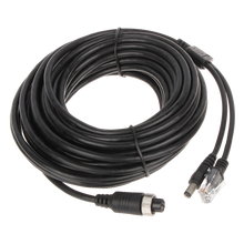 UMA 10M-CABLE-RJ45-A 10 meter aansluitkabel voor IP camera aan NVR met RJ45,  DC en 6 pin M12 connector