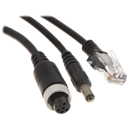 UMA 10M-CABLE-RJ45-A 10 meter aansluitkabel voor IP camera aan NVR met RJ45,  DC en 6 pin M12 connector