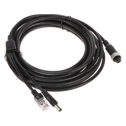 UMA 5M-CABLE-RJ45-A 5 meter aansluitkabel voor IP camera aan NVR met RJ45,  DC en 6 pin M12 connector