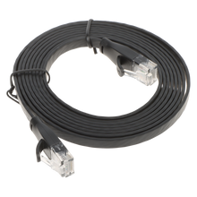 UMA CAT6UTPFLB2 zeer platte UTP netwerkkabel Cat6 Gigabit patchkabel 100% koper kern 2 meter zwart
