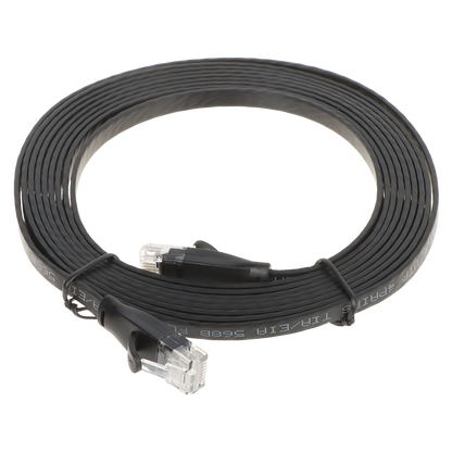 UMA CAT6UTPFLB3 zeer platte UTP netwerkkabel Cat6 Gigabit patchkabel 100% koper kern 3 meter zwart