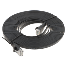 UMA CAT6UTPFLB5 zeer platte UTP netwerkkabel Cat6 Gigabit patchkabel 100% koper kern 5 meter zwart