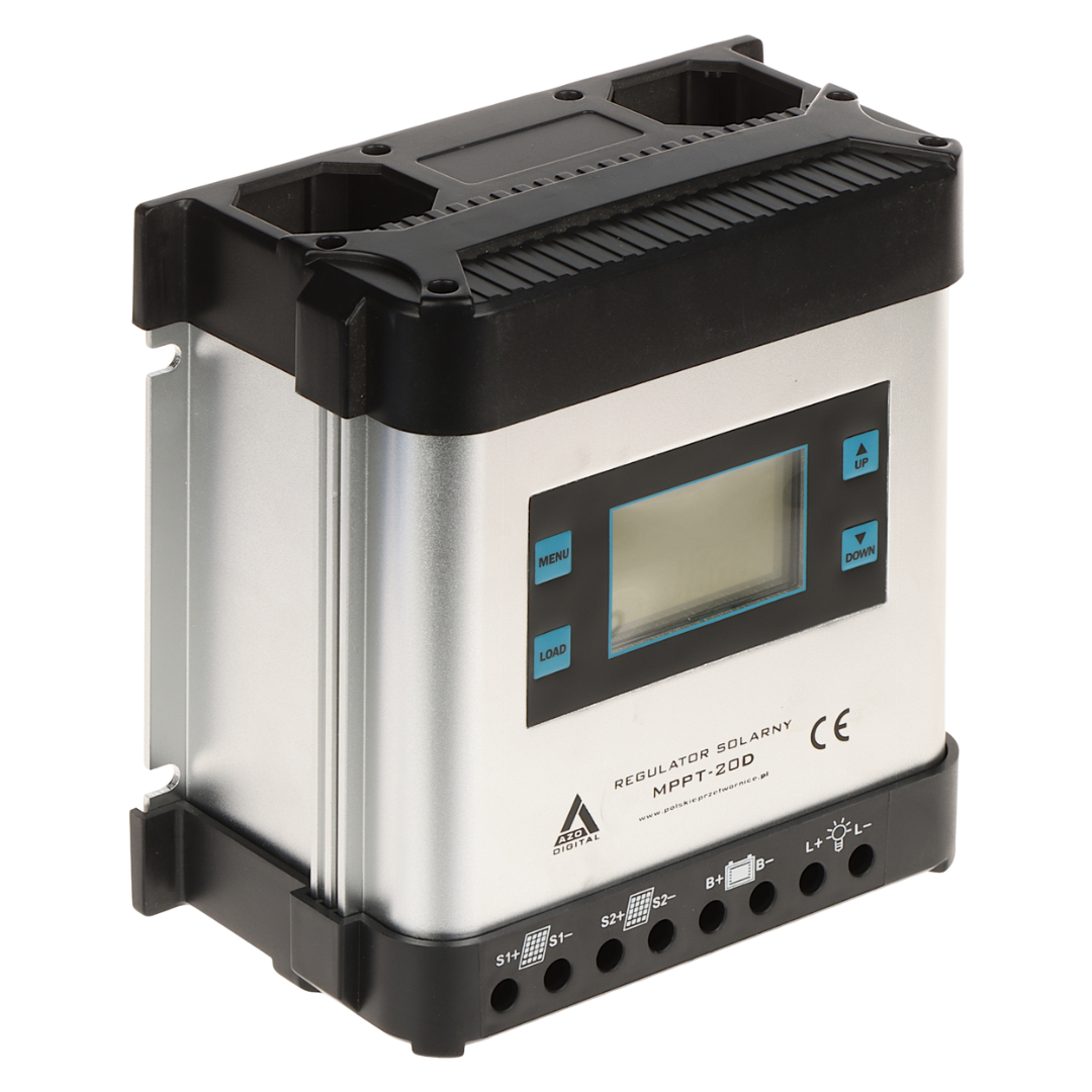 UMA CC-MPPT-20-LCD 20 Ah MPPT laad controller met zekering voor zonnepaneel